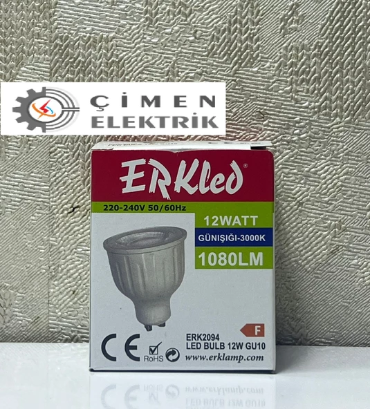 ERKLED ERK 2094 GU10 Lensli Ampül 12W 3000K Gün Işığı