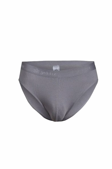 Yıldız Erkek Kemerli Modal  Slip Külot Renkli 6'Lı Paket    Gri 2XL