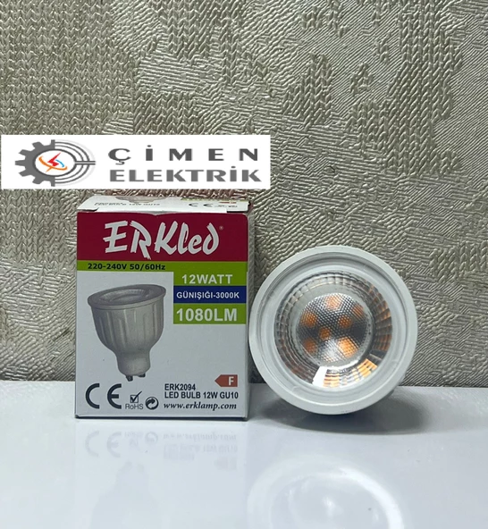 ERKLED ERK 2094 GU10 Lensli Ampül 12W 3000K Gün Işığı - 2