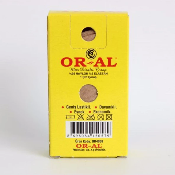 12 Adet ORARTEKS OR-AL 40 Den Mus Dizaltı Çorap  Standart Vizon