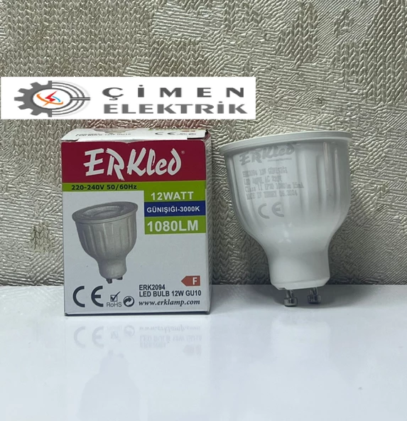 ERKLED ERK 2094 GU10 Lensli Ampül 12W 3000K Gün Işığı - 3