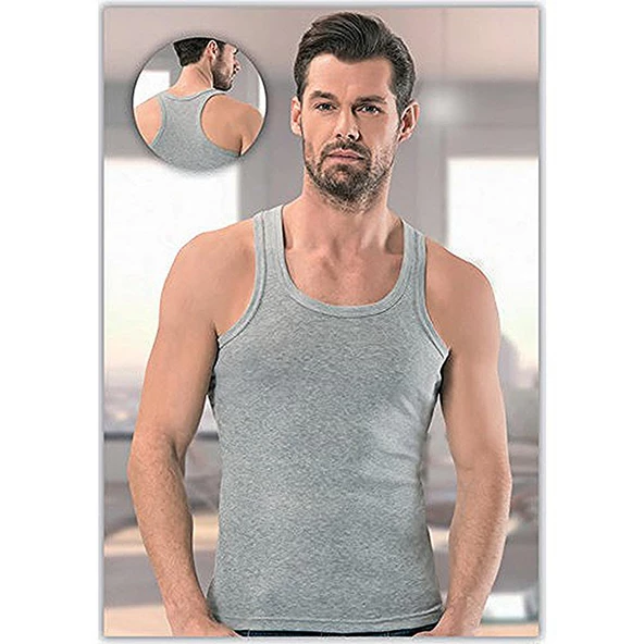 Anıt 1106 Erkek Ribana Spor Atlet Renkli 6'Lı   L Gri