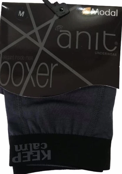 Anıt 1266 Modal Erkek Renkli Boxer 6'Lı   XL Antrasit