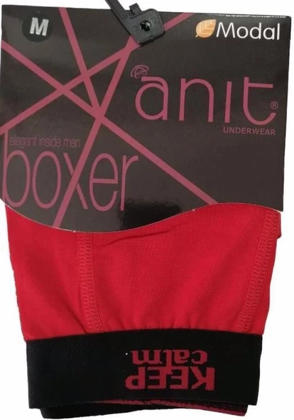 Anıt 1266 Modal Erkek Renkli Boxer 6'Lı   L Bordo