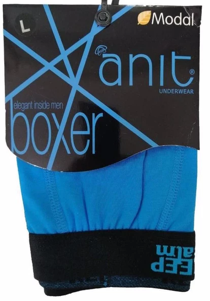 Anıt 1266 Modal Erkek Renkli Boxer 6'Lı   L Mavi