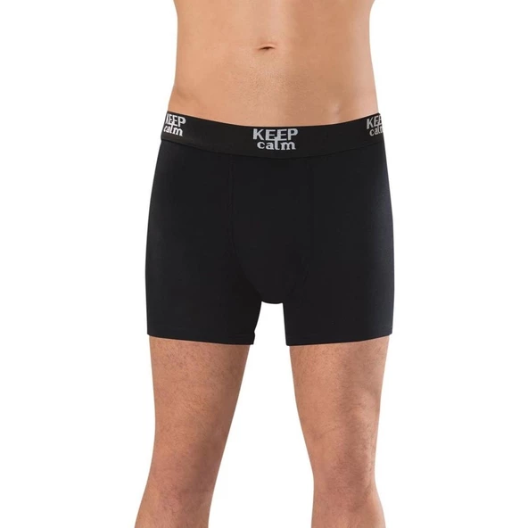 Anıt 1266 Modal Erkek Renkli Boxer 6'Lı   Siyah L