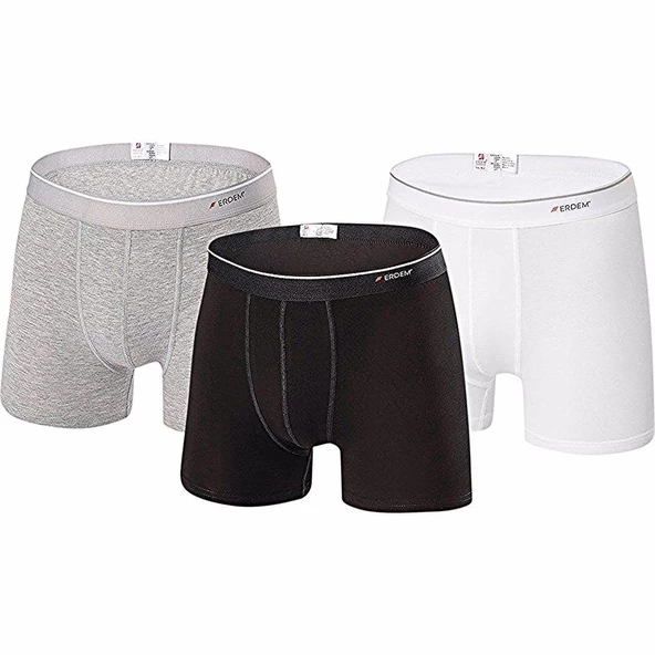 3'Lü ERDEM 1491 ERKEK LYCRALI BOXER  2XL Karışık Renk