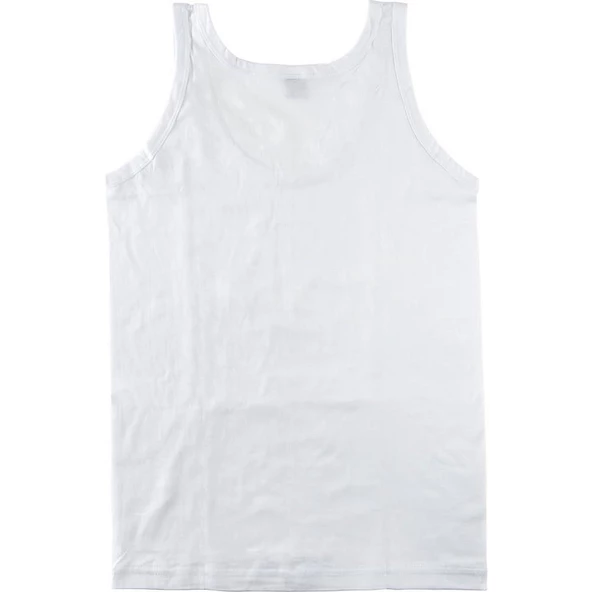 BERRAK ERKEK ÇOCUK ASKILI ATLET 6'Lı   Beyaz 4 No:6-7 Yaş - Resim 2