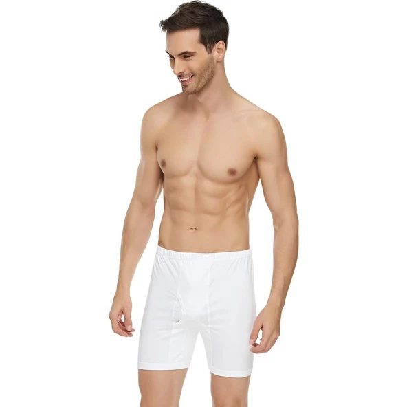 6'Lı TUTKU ELİT 1051 Erkek Paçalı Külot  Beyaz 2XL
