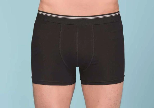 Berrak 1097 Erkek Likralı Esnek Boxer 6'Lı   Siyah L