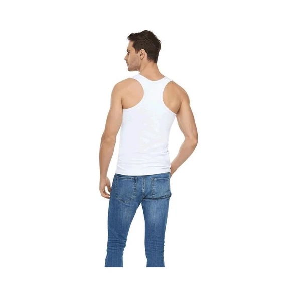 TUTKU ELİT 1304 Erkek Rambo Atlet - 1 Adet  Beyaz L