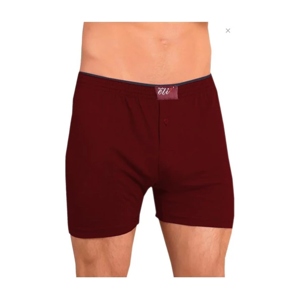 6'Lı Tutku Elit Havlu Bel 1101 Düğmeli Erkek Boxer  XL Bordo