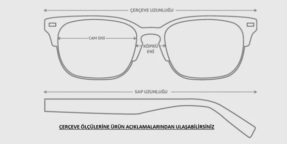 Numaralı Gözlük İçin Mavi Gri Renkli Metal Çerçeve No:14 - 4