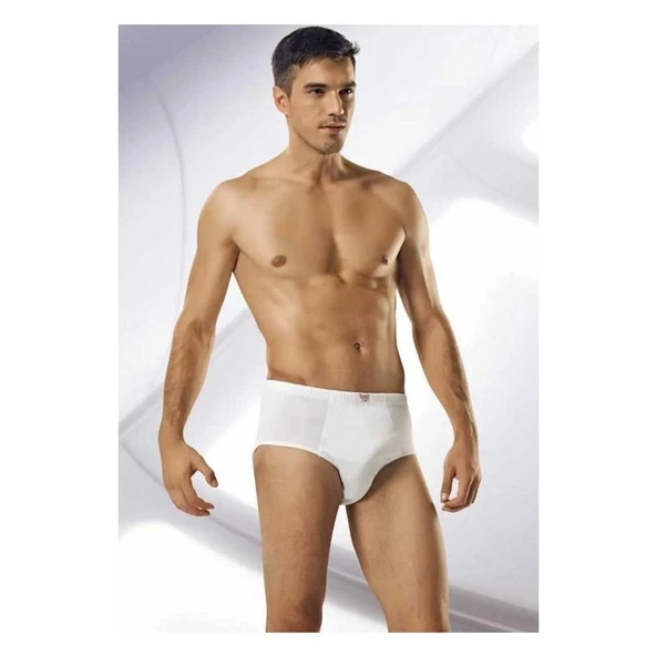 3'Lü Namaldı 110 Penye Erkek Kom Slip Külot Don  Beyaz L ürün görseli
