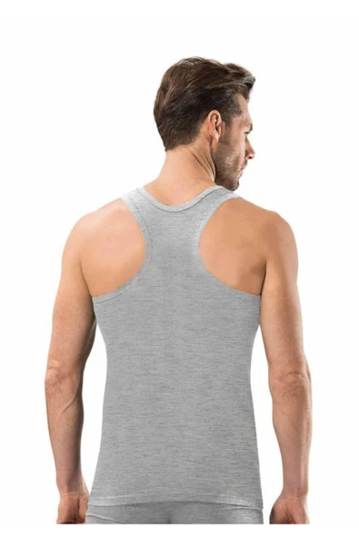 Jiber Erkek Rambo Atlet Renkli 6'lı Paket-113  L Gri - Resim 3