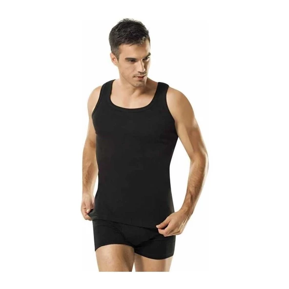 3'Lü Namaldı 112 Ribana Erkek Atlet  Siyah L ürün görseli