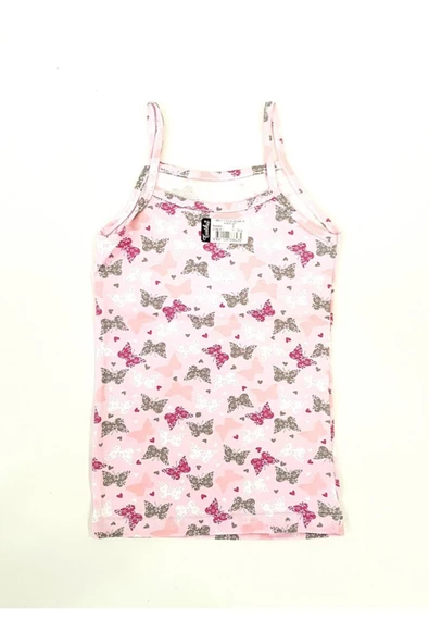 Tutku Kız Çocuk Elastan Empirme İp Askı Atlet 6 Adet  Karışık Renk 3 (5-6 YAŞ) - Resim 5