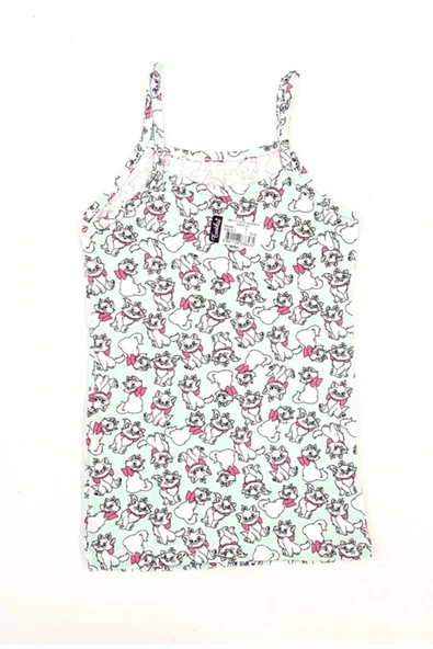 Tutku Kız Çocuk Elastan Empirme İp Askı Atlet 12 Adet  Karışık Renk 3 (5-6 YAŞ) - Resim 3