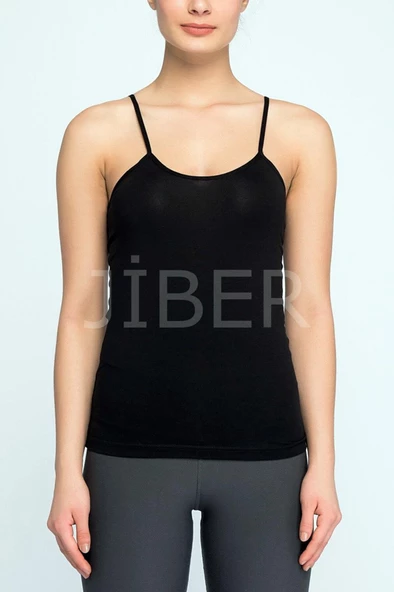 Jiber Kadın Ayar Askılı Atlet 6'Lı Paket- 546  Siyah L ürün görseli