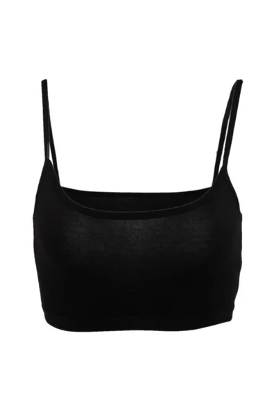 KOTA KADIN İP ASKI BUSTİYER 3 ADET- 6052  XL Siyah - Resim 5