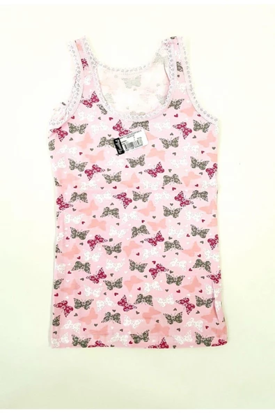 Tutku 0848 Kız Çocuk Elastan Empirme Geniş Askı Atlet 12 Adet  Karışık Renk 4 (7-8 YAŞ) - Resim 5