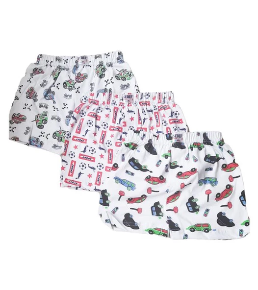 Sedef Yıldızı Erkek Çocuk Desenli Boxer 1037 - 12 Adet   Karışık Renk 3 (5-6 YAŞ) - Resim 3