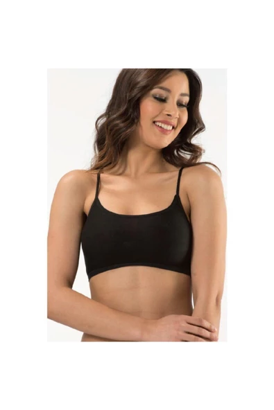 Kota Kadın İp Askılı Büstiyer 6052 - 1 Adet  Siyah M - Resim 2