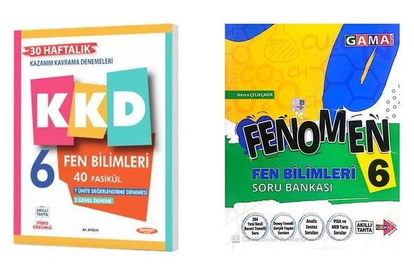 Kurmay Yayınları 6. sınıf KKD Fen Bilimleri Fasikül + Gama Fen Bilimleri Soru B. (KAMPANYALI ÜRÜN)