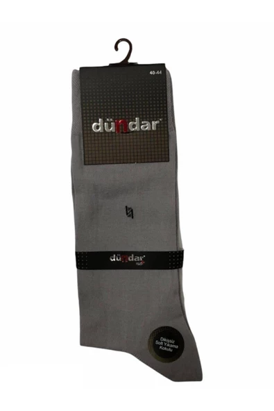 Dündar Erkek Plus Penye Çorap - 12 Adet  Gri 40-44