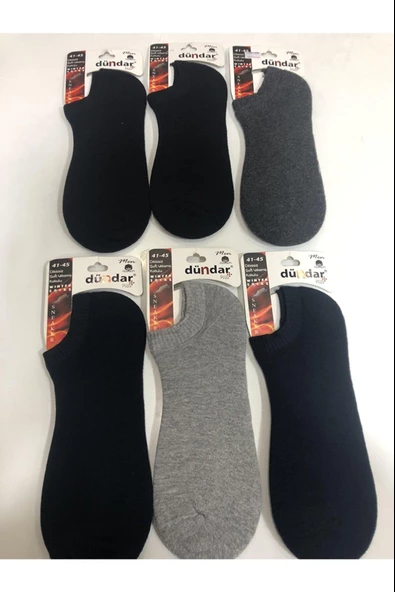 Dündar Erkek Plus Havlu Sneaker Çorap - 6 Adet  Karışık Renk 41-45