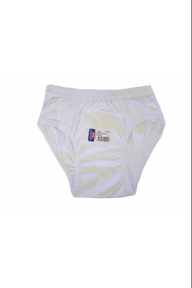 Sedef Yıldızı Erkek Çocuk Pamuklu Slip Külot 1035 - 12 Adet  KB5230  Beyaz 4 (7-8 YAŞ)