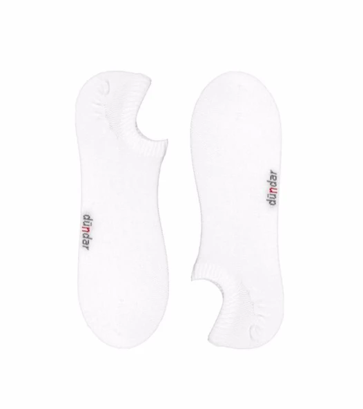 Dündar Erkek Plus Sneaker Çorap - 12 Adet  Beyaz 41-45
