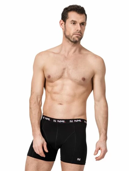 Namaldi Erkek Pamuk'lu Likralı Boxer 1135 - 3 Adet  XL Siyah