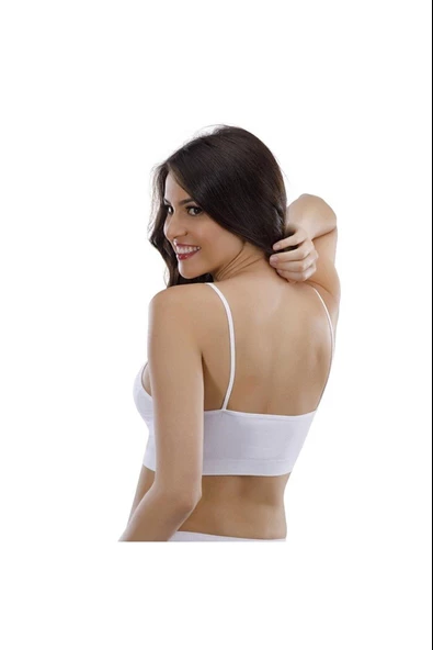 Layza Form Kadın İnce Askılı Pedli Sütyen Büstiyer 15000 - 1 Adet  XL Ten - Resim 8