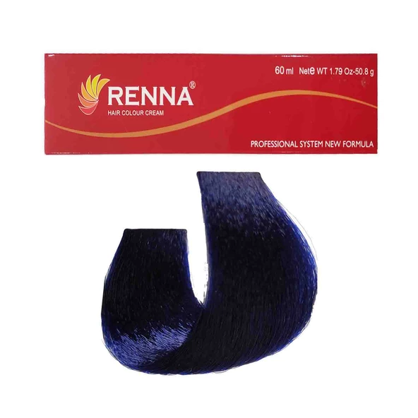 Renna Saç Boyası Tüp 60 Ml - Mavi - 1
