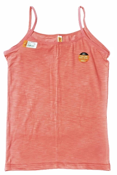 İlke Kadın Likralı Flamlı İnce Askılı Atlet 227 - 6 Adet  S - M Nar - Resim 8