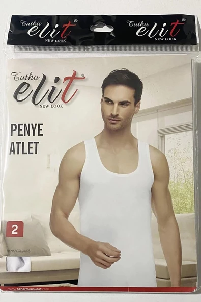Tutku Elit Erkek Penye Askılı Atlet 1001 - 6 Adet  Beyaz S - 2