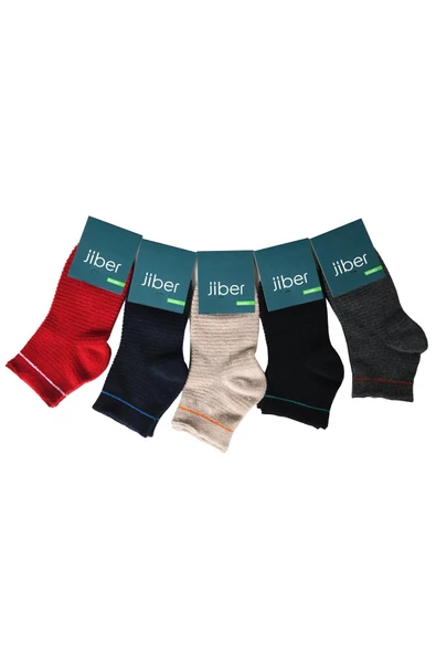Jiber Kadın Bambu Ters Havlu Patik Çorap 6950 - 12 Adet  Karışık Renk 36-39 - 4