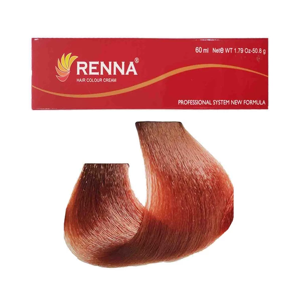 Renna Saç Boyası Tüp 60 ml - 7-4 Orta Kumral Bakır