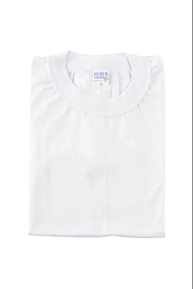 Seher Erkek Çocuk Sıfır Yaka Fanila Atlet -12 Adet  Beyaz 2 (3-4 YAŞ) - Resim 2