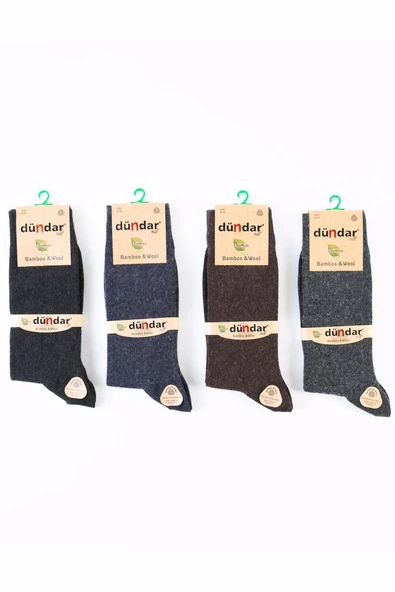 Dündar Erkek Plus Bambu Yün Çorap 5923 - 6 Adet  Karışık Renk 40-44 ürün görseli