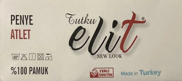 Tutku Elit Erkek Penye Askılı Atlet 1001 - 6 Adet  Beyaz S - 4