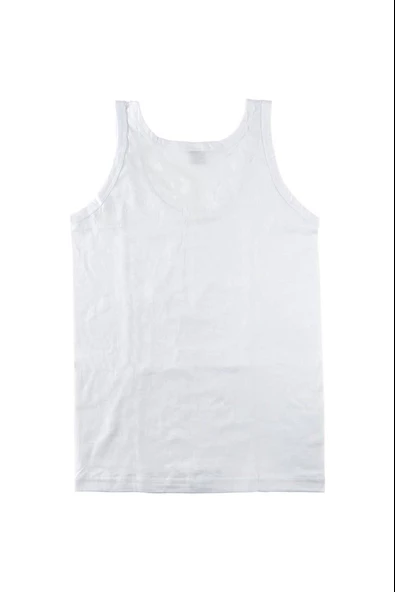 Seher Erkek Çocuk Penye Askılı Atlet - 12 Adet  Beyaz 3 (5-6 YAŞ) - Resim 2