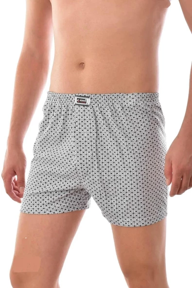 Seher Yıldızı Erkek Desenli Boxer 007 - 3 Adet  L Karışık Renk