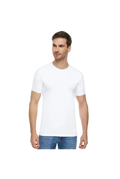 Tutku Elit Erkek Sıfır Yaka Penye Atlet Fanila 1003 - 6 Adet  Beyaz 2XL