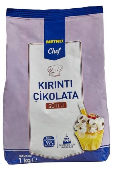 Metro Chef Kırıntı Çikolata Bitter 1 Kg