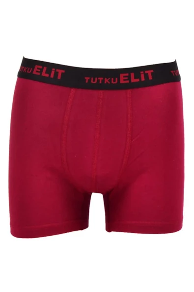 Tutku Elit Erkek Modal Elastan Spor Boxer 1252 - 12 Adet  XL Bordo