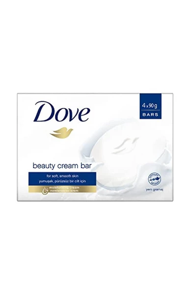 Dove Beauty Cream Bar Original Yumuşak Pürüzsüz Bir Cilt Için Nemlendirici Krem 4x90 G