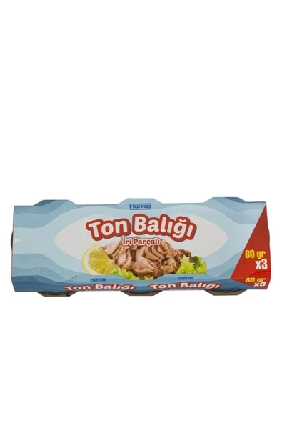 Harras Ton Balığı Konserve Iri Parçalı 3 X 80 Gr
