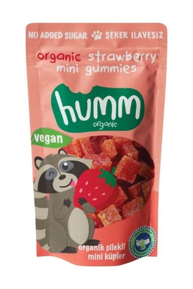 Humm Organic Çilekli Yumuşak Şeker 30gr